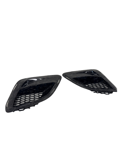 Carbon Fiber Front Bumper Fog Light Covers - 2020-2023 Dodge Charger W Carbon Tech Pro Carbon Fiber Front Bumper Fog Light Covers - 2020-2023 Dodge Charger W Carbon Tech Pro