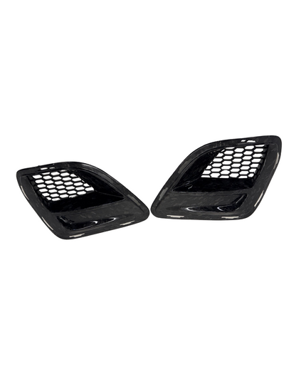 Carbon Fiber Front Bumper Fog Light Covers - 2020-2023 Dodge Charger W Carbon Tech Pro Carbon Fiber Front Bumper Fog Light Covers - 2020-2023 Dodge Charger W Carbon Tech Pro