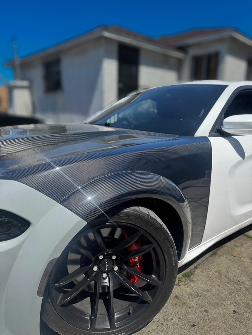 Carbon Fiber Fenders (Pair) - 2015-2023 Dodge Charger Wide Body