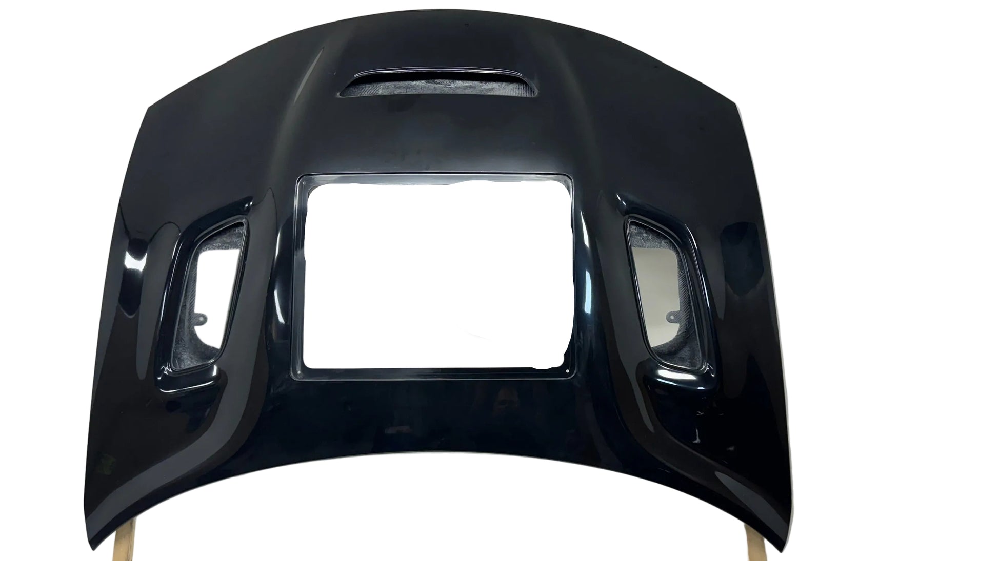 2015-2023 Dodge Charger Fiberglass Redeye V2 Style Hood - Widebody & Slim Body top view
