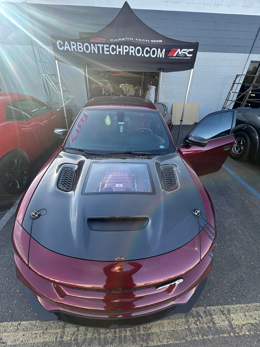 Carbon Fiber Hood - 2015-2023 Dodge Charger Wide Body and Slim Body