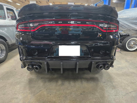 Carbon Fiber Rear Diffuser Quad - 2021-2023 Dodge Charger Wide Body
