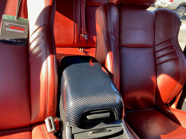 Carbon Fiber Center Console Cover for 2021-2023 Dodge Charger Wide Body / 2011-2021 Dodge Charger Slim Body / 2015-2022 Chrysler 300